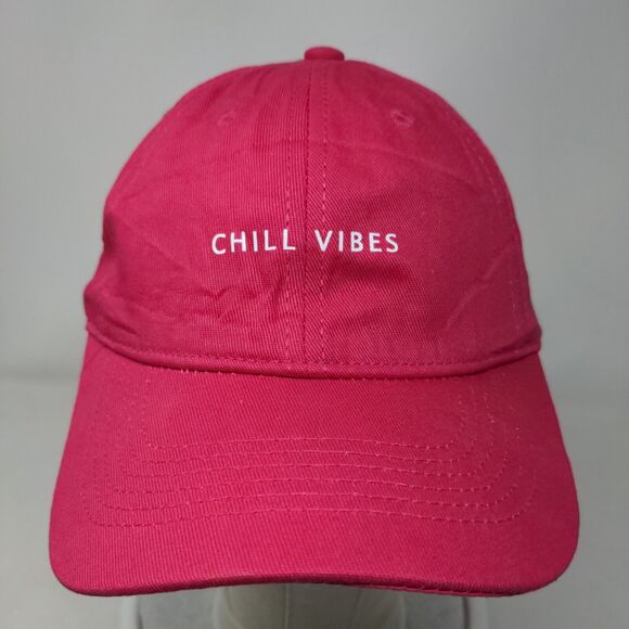 Chill Vibes Slideback Hat Pink One Size Adjustable Outdoor 6 Panel - Picture 2 of 8